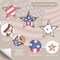 Set of 3 - 4th of July Decorations Wooden Stars Red White Blue